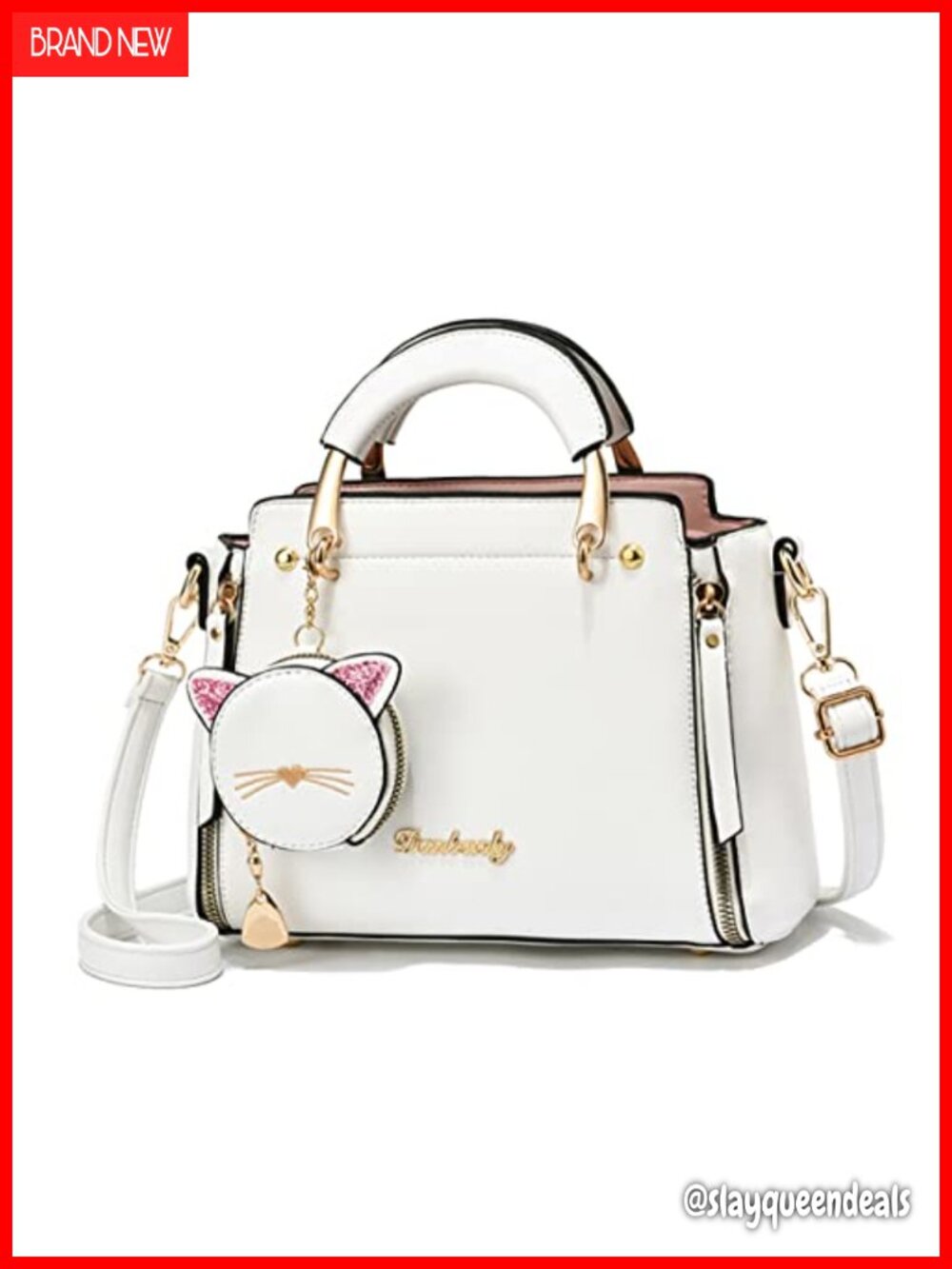 Women's PU Leather Crossbody Satchel Bag Top Handle Tote Shoulder Bag